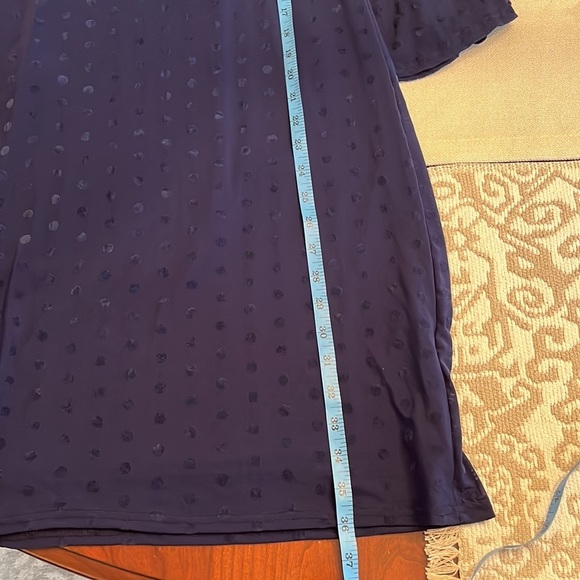 Siren Lily Navy Size Small Shift A-Line Lined Dress with Bell Sleeves in EUC - Picture 5 of 7